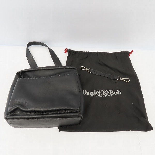 実際に弊社で買取させて頂いたDaniel&Bob/ダニエル＆ボブ  レザー ワンショルダー トートバック ブラックの画像 8枚目