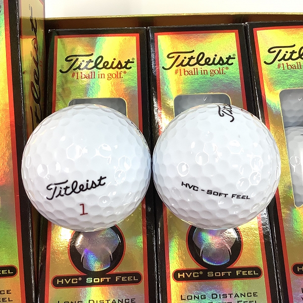 実際に弊社で買取させて頂いた【未使用】Titleist/タイトリスト SOFT Feel/Soft distance ホワイト ゴルフボール 2ダースの画像 2枚目