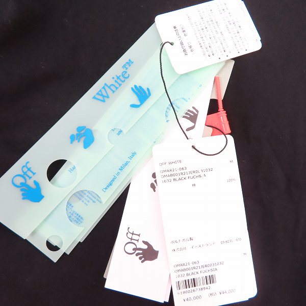 実際に弊社で買取させて頂いたOFF-WHITE/オフホワイト 21SS MARKER L/S TEE バックアローマーカープリント 長袖Tシャツ OMAB001R21JER003/size：Mの画像 8枚目