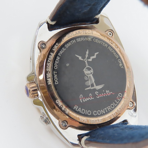 実際に弊社で買取させて頂いたPaul Smith/ポールスミス クローズドアイズTT ソーラー電波 H416-S057884の画像 3枚目