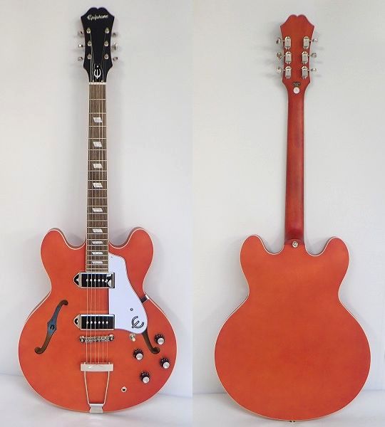 実際に弊社で買取させて頂いた★【美品】Epiphone/エピフォン CASINO Worn/カジノ ウォーン フルアコ エレキギター 2020年製 ソフトケース付の画像 1枚目