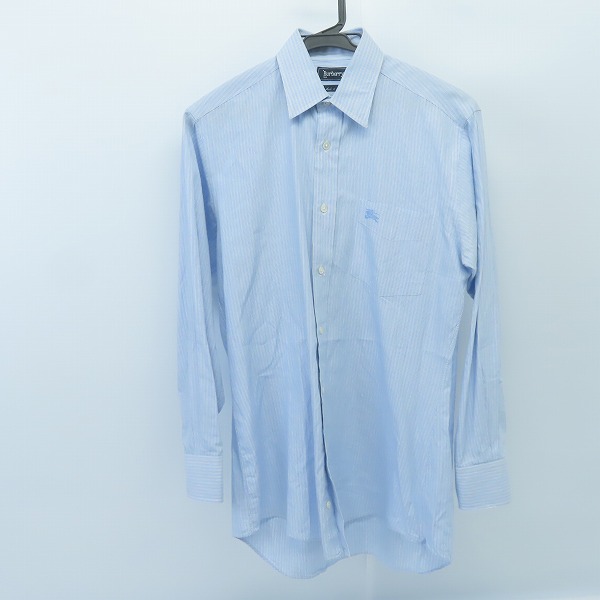 実際に弊社で買取させて頂いたBurberrys/バーバリーズ ホースロゴ刺繍 ストライプ柄長袖シャツ