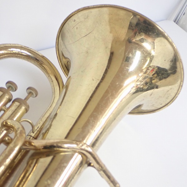 実際に弊社で買取させて頂いた★【ジャンク】YAMAHA/ヤマハ YEP-201/YEP201 ユーフォニアム ゴールド ハードケース付きの画像 3枚目