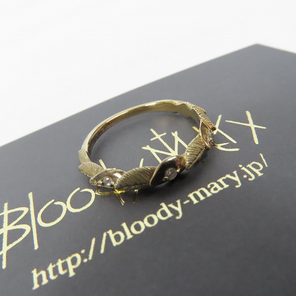 実際に弊社で買取させて頂いた【ギャラ付き】Bloody Mary/ブラッディマリー breeze K18 w/ダイアモンド リング/14号