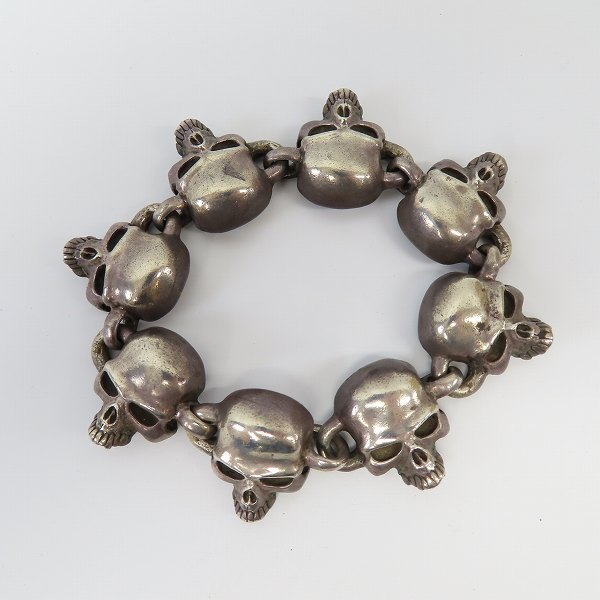 実際に弊社で買取させて頂いたCRAZY PIG/クレイジーピッグ スカルリンクブレスレットの画像 5枚目