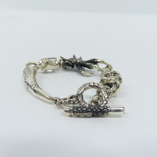 実際に弊社で買取させて頂いた【ギャラ付】Bloody Mary/ブラッディマリー ナイトレイヴンブレスレット w/ホワイトトパーズの画像 3枚目