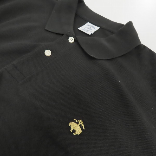 実際に弊社で買取させて頂いたBrooks Brothers/ブルックスブラザーズ 胸刺繍 半袖ポロシャツ ブラック/XLの画像 7枚目