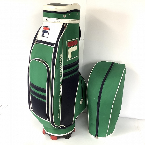 実際に弊社で買取させて頂いたFILA/フィラ ゴルフ 5分割キャディバッグ グリーンの画像 1枚目