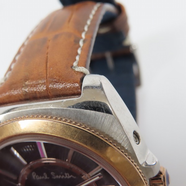 実際に弊社で買取させて頂いたPaul Smith/ポールスミス クローズドアイズTT ソーラー電波 H416-S057884の画像 4枚目