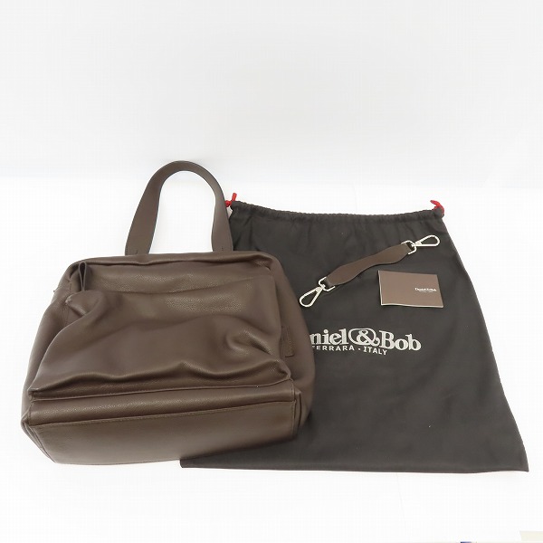 実際に弊社で買取させて頂いたDaniel&Bob/ダニエル＆ボブ  レザー ワンショルダー トートバック ブラウンの画像 9枚目