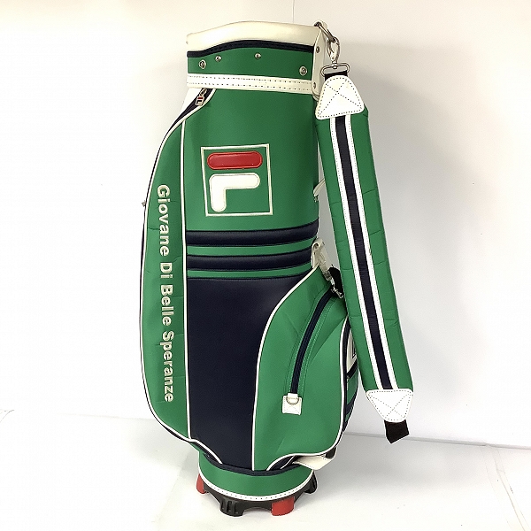 実際に弊社で買取させて頂いたFILA/フィラ ゴルフ 5分割キャディバッグ グリーンの画像 2枚目