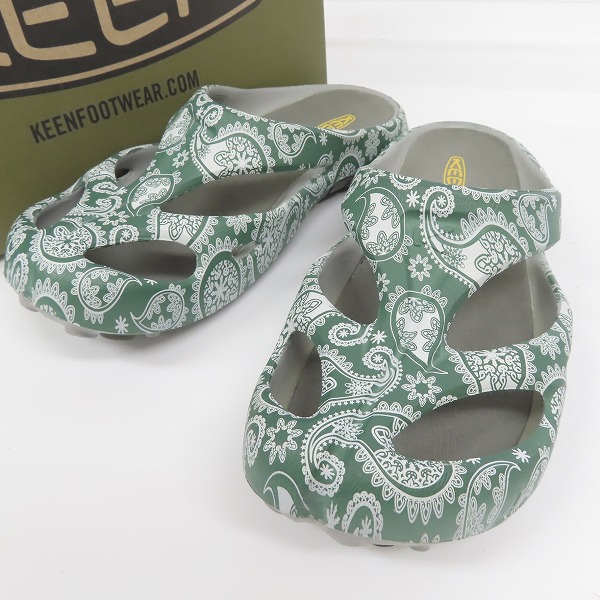実際に弊社で買取させて頂いたKEEN/キーン SHANTI ARTS/シャンティアーツ グリーンペイズリーサンダル 1011982/26