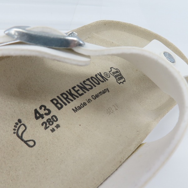 実際に弊社で買取させて頂いたBIRKENSTOCK/ビルケンシュトック レザーサンダル ホワイト/28.0の画像 4枚目