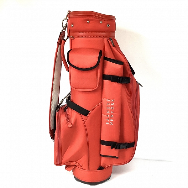 実際に弊社で買取させて頂いたBARNEYS NEWYORK/バーニーズニューヨークゴルフ 6分割キャディバッグ レッドの画像 3枚目