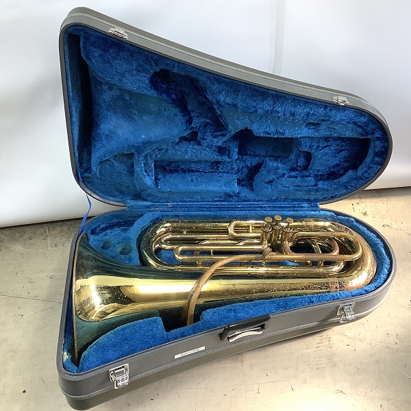 実際に弊社で買取させて頂いた★【ジャンク】YAMAHA/ヤマハ YBB-103 チューバ ハードケース付きの画像 7枚目