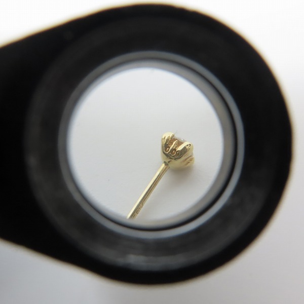 実際に弊社で買取させて頂いた【ギャラ付き】Bloody Mary/ブラッディマリー clematis K18 ピアス w/ダイアモンドの画像 3枚目