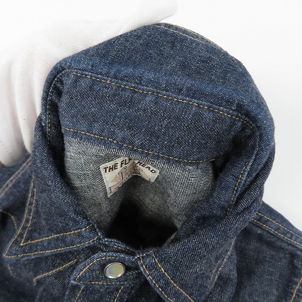 実際に弊社で買取させて頂いたFLAT HEAD/フラットヘッド 半袖デニムシャツ/36の画像 4枚目
