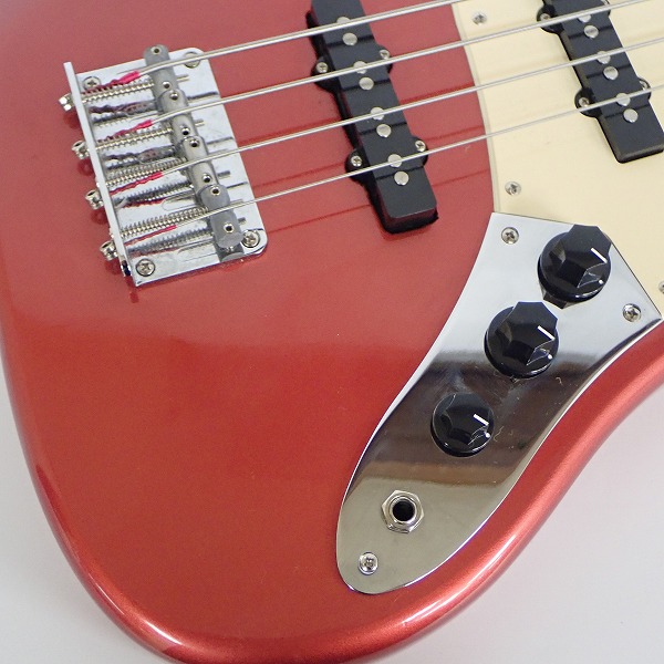 実際に弊社で買取させて頂いた★BUSKER'S/バスカーズ ジャズベース タイプ メタリックレッド エレキベース ソフトケース付 の画像 6枚目