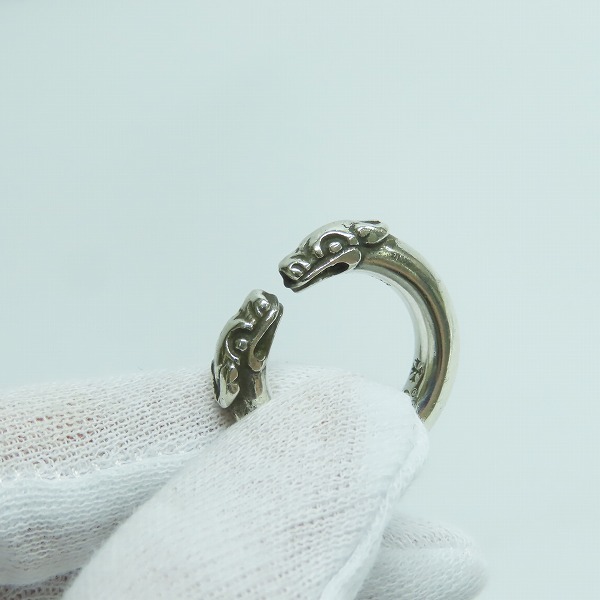 CHROME HEARTS クロムハーツ ダブルドッグ リング US8.5号 □クロム