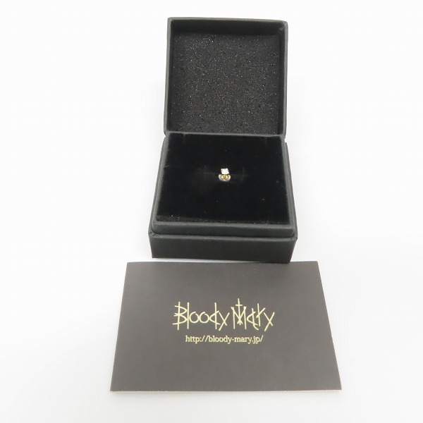 実際に弊社で買取させて頂いた【ギャラ付き】Bloody Mary/ブラッディマリー clematis K18 ピアス w/ダイアモンドの画像 6枚目