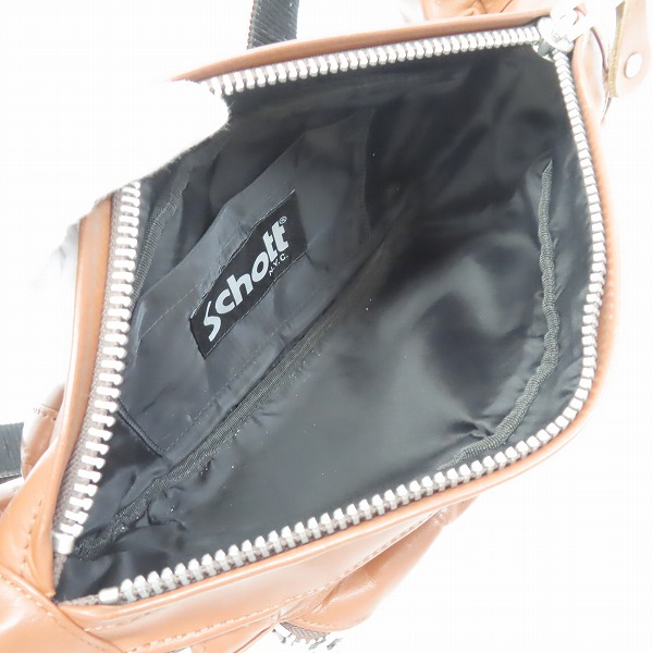 実際に弊社で買取させて頂いたSchott/ショット レザーウエストバッグ/ボディバッグ  3169013の画像 3枚目