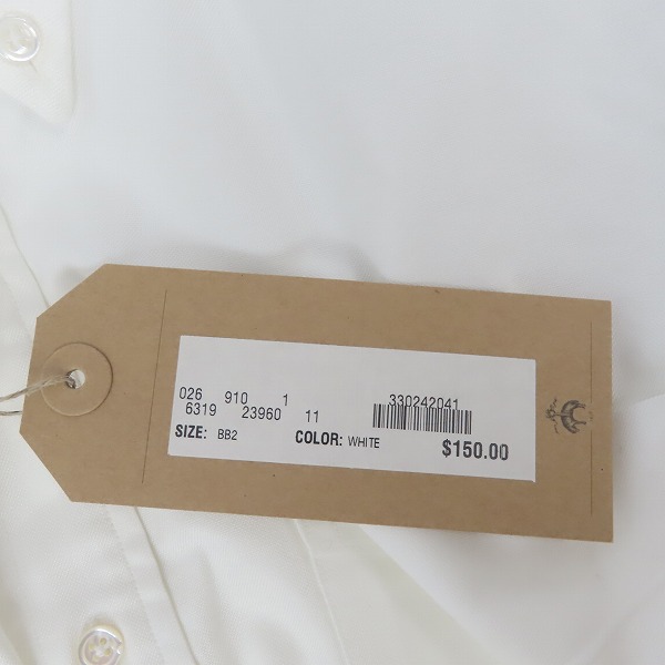 実際に弊社で買取させて頂いた【未使用】BLACK FLEECE by Brooks Brothers/ブルックスブラザーズ オックスフォードシャツ 23960/BB2の画像 5枚目
