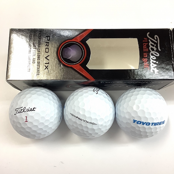 実際に弊社で買取させて頂いた【未使用/オウンネーム入含】Titleist/タイトリスト PRO V1X/ゼクシオ AERO SPIN等 ゴルフボール 計2ダースの画像 1枚目