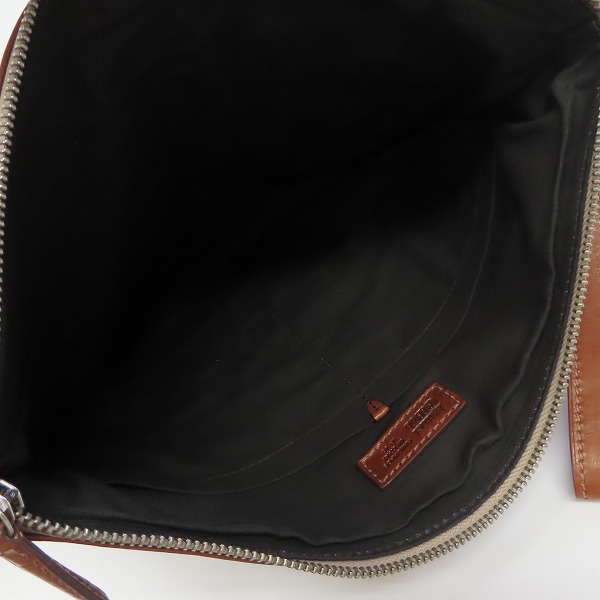 実際に弊社で買取させて頂いたDaniel&Bob/ダニエル＆ボブ レザー クラッチバッグ ブラウンの画像 4枚目