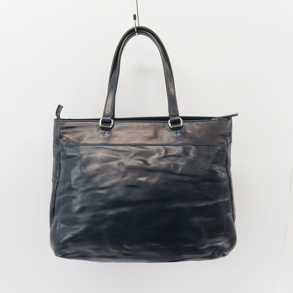 実際に弊社で買取させて頂いたDaniel&Bob/ダニエル＆ボブ  レザー トートバッグ ネイビーの画像 1枚目
