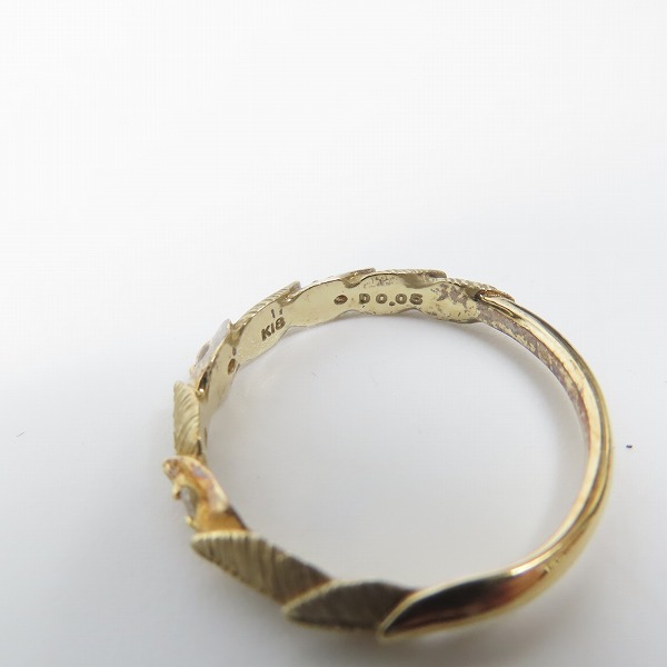 実際に弊社で買取させて頂いた【ギャラ付き】Bloody Mary/ブラッディマリー breeze K18 w/ダイアモンド リング/14号の画像 7枚目