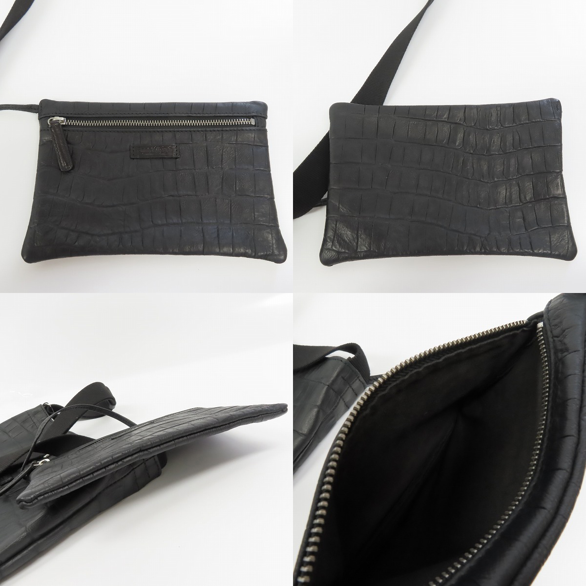 実際に弊社で買取させて頂いたDaniel&Bob/ダニエル＆ボブ 型押しレザー ショルダーバッグ ポーチ付きの画像 6枚目