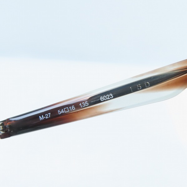 実際に弊社で買取させて頂いた999.9/フォーナインズ ウェリントン型 メガネフレーム/アイウェア/眼鏡 M-27 6023の画像 4枚目