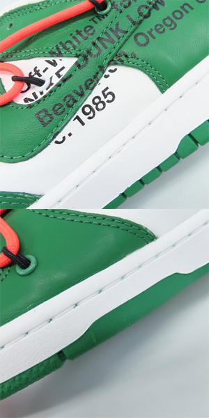 NIKEOFF-WHITEDUNK LOW LTHR OWパイングリーン 27 NIKEOFF-WHITEDUNK LOW LTHR OWパイングリーン 27