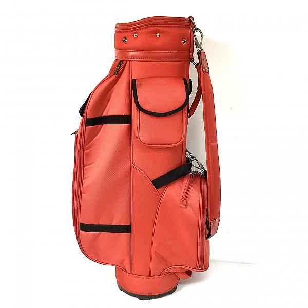 実際に弊社で買取させて頂いたBARNEYS NEWYORK/バーニーズニューヨークゴルフ 6分割キャディバッグ レッドの画像 2枚目
