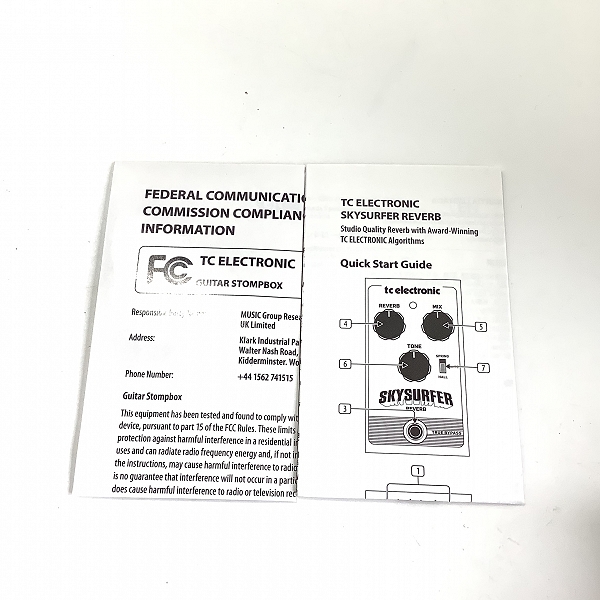 実際に弊社で買取させて頂いたtc electronic/ティーシーエレクトロニック SKYSURFER REVERB リバーブ ギター用 エフェクター 動作確認済みの画像 5枚目