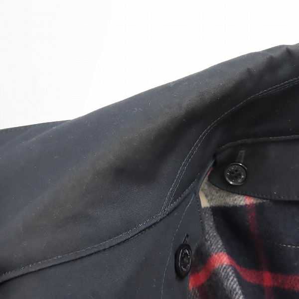 実際に弊社で買取させて頂いたMACKINTOSH PHILOSOPHY/マッキントッシュ フィロソフィー チェック柄ライナー付き 比翼ボタン コート/38の画像 5枚目