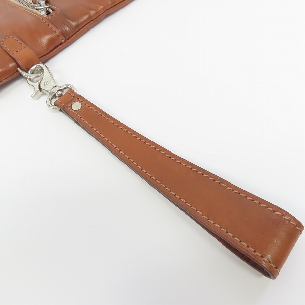 実際に弊社で買取させて頂いたDaniel&Bob/ダニエル＆ボブ レザー クラッチバッグ ブラウンの画像 5枚目