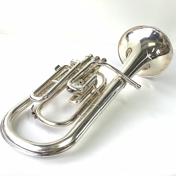 実際に弊社で買取させて頂いた★【ジャンク】YAMAHA/ヤマハ YAH-203/YAH203 アルトホルン 銀メッキ仕上げ ハードケース付の画像 4枚目