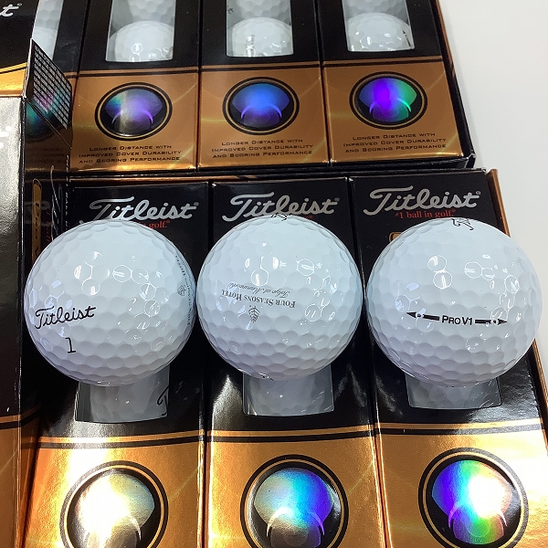 実際に弊社で買取させて頂いた【未使用/オウンネーム入】Titleist/タイトリスト PRO V1 ホワイト ゴルフボール 2ダースの画像 1枚目