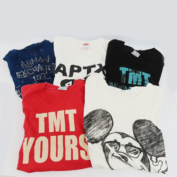 実際に弊社で買取させて頂いたTMT/ティーエムティー ARMANI EXCHANGE/アルマーニエクスチェンジ他 Tシャツ M/L 5点セット