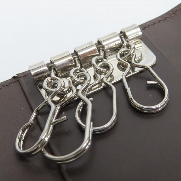 実際に弊社で買取させて頂いたPaul Smith/ポールスミス キーケース 4連 レザーキーケース ブラウン×マルチストライプの画像 5枚目