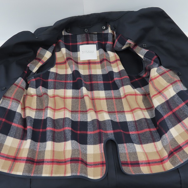 実際に弊社で買取させて頂いたMACKINTOSH PHILOSOPHY/マッキントッシュ フィロソフィー チェック柄ライナー付き 比翼ボタン コート/38の画像 9枚目