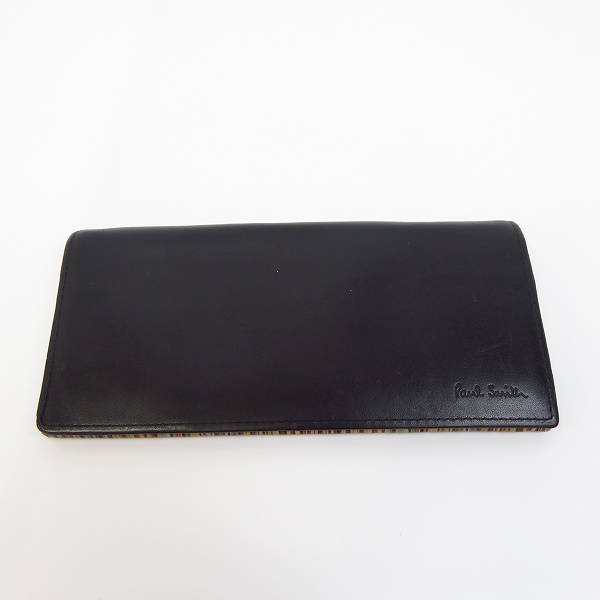 実際に弊社で買取させて頂いたPaul Smith/ポールスミス マルチカラーストライプ レザー ロングウォレット/長財布