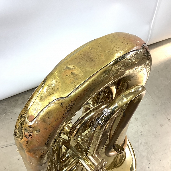 実際に弊社で買取させて頂いた★【ジャンク】YAMAHA/ヤマハ YBB-103 チューバ ハードケース付きの画像 6枚目