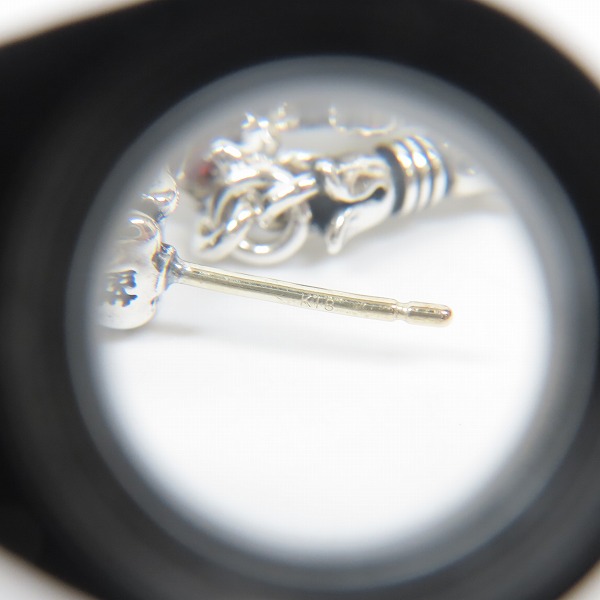 実際に弊社で買取させて頂いた【ギャラ付き】Bloody Mary/ブラッディマリー 化猫/八咫烏 ピアスセットの画像 6枚目