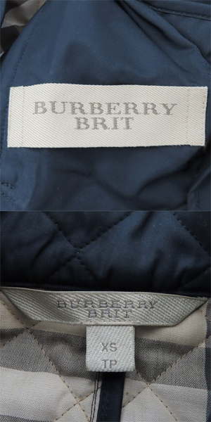 実際に弊社で買取させて頂いたBURBERRY BRIT/バーバリーブリット 中綿キルティング ジャケット/XSの画像 2枚目