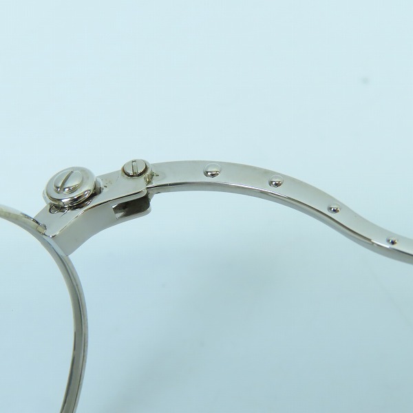 実際に弊社で買取させて頂いたJean Paul GAULTIER/ジャンポールゴルチェ ヴィンテージ メガネフレーム シルバー 55-6105の画像 5枚目