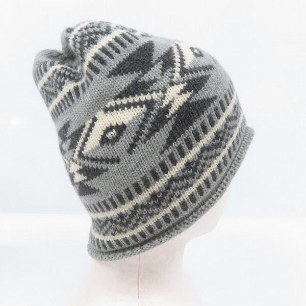 実際に弊社で買取させて頂いたwjk/ダブルジェイケイ ケー native pattern jacquard cap/ネイティブパターン ジャガード キャップ/ニット 8829 kw37の画像 4枚目