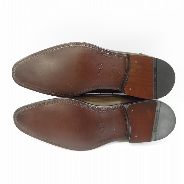 実際に弊社で買取させて頂いたHUGO BOSS/ヒューゴボス メダリオン レザーシューズ 7の画像 2枚目