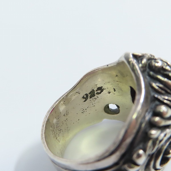 実際に弊社で買取させて頂いた【ギャラ付】LEATHERS AND TREASURES/レザーズアンドトレジャーズ スクロールハートストーンリング/17号の画像 6枚目